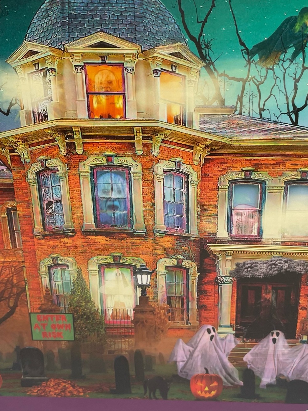 Spooky Victorian 1000-Piece Jigsaw Puzzle - Purple Artwork